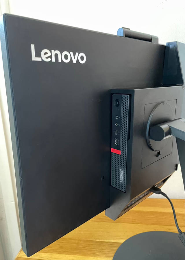 LENOVO THINKCENTRE TI024GEN3 + THINKCENTRE M920Q CORE I5 8TH GEN ALL-IN-ONE PC (MONITOR AND TINY PC)