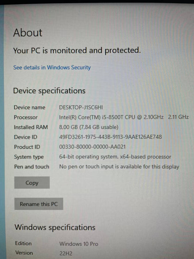 LENOVO THINKCENTRE TI024GEN3 + THINKCENTRE M920Q CORE I5 8TH GEN ALL-IN-ONE PC (MONITOR AND TINY PC)
