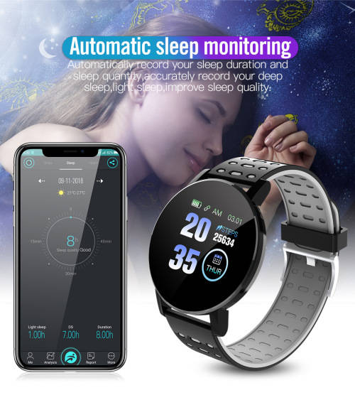 D119 Plus Childrens Bluetooth Fitness Smartwatch, Heart Rate, Blood Pressure, O2, IP67 Waterproof.