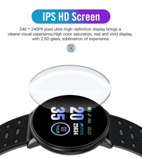 D119 Plus Childrens Bluetooth Fitness Smartwatch, Heart Rate, Blood Pressure, O2, IP67 Waterproof.