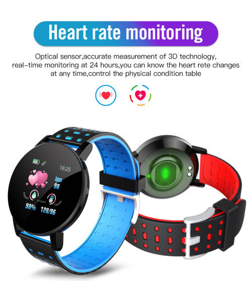 D119 Plus Childrens Bluetooth Fitness Smartwatch, Heart Rate, Blood Pressure, O2, IP67 Waterproof.