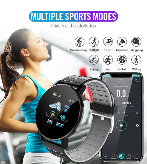 D119 Plus Childrens Bluetooth Fitness Smartwatch, Heart Rate, Blood Pressure, O2, IP67 Waterproof.