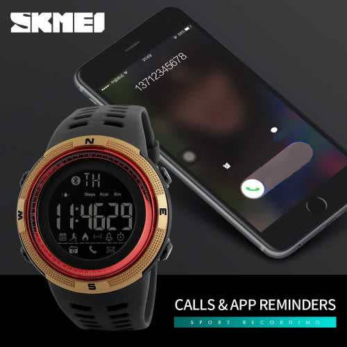 Skmei Digital Full Function Watch, Bluetooth,Android/ ios, Sync, Waterproof 50 m, Sports / Outdoor.