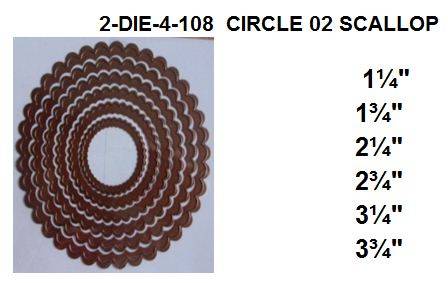 SIMPLY 2 DIE 4-108 CIRCLE SCALLOP 02  ~~~  NEW ~~~