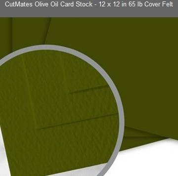 CUTMATES12x12" OLIVE OIL - The card stock that cuts like butter