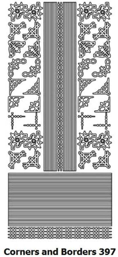 PEEL-OFFS 397S BORDERS & CORNERS  SILVER