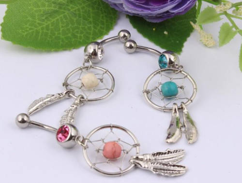## Dream Catcher Belly Ring ##
