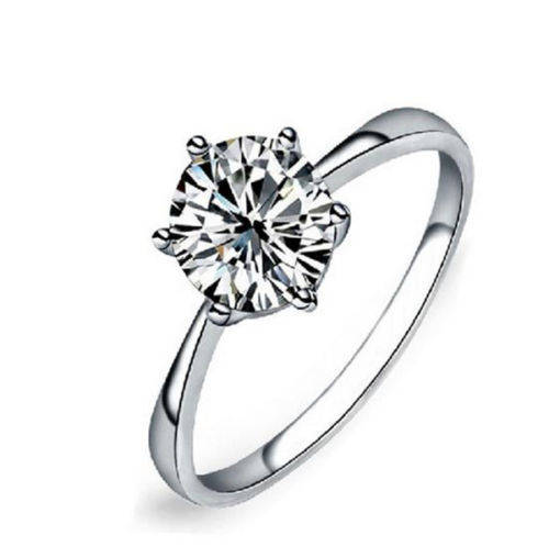 Sterling Silver Cubic Zirconia New Wholesale Jewelry Wedding Ring Size 5-9