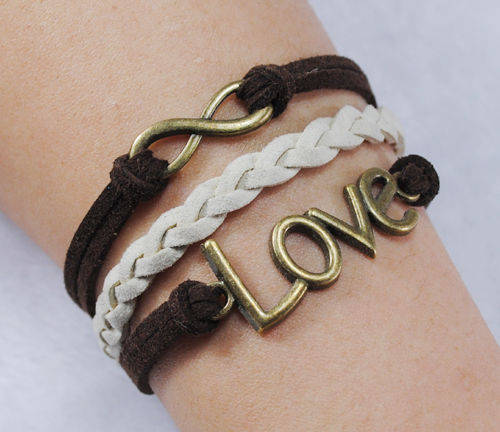 Infinity Love Bronze Bracelet