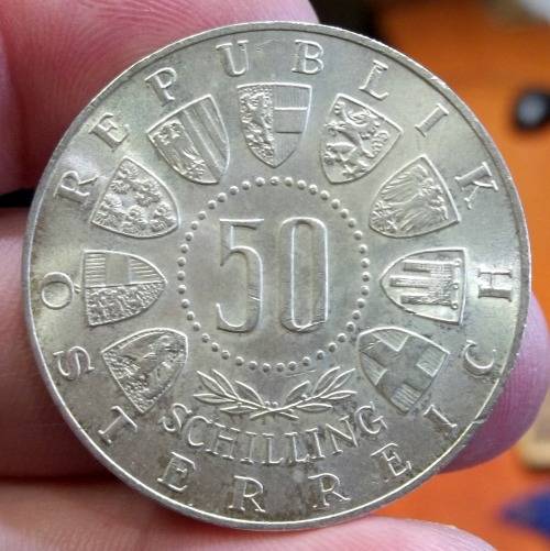 20g of 0.900 Silver - Austria 50 Schilling 1964 - Winter Olympics, Innsbruck