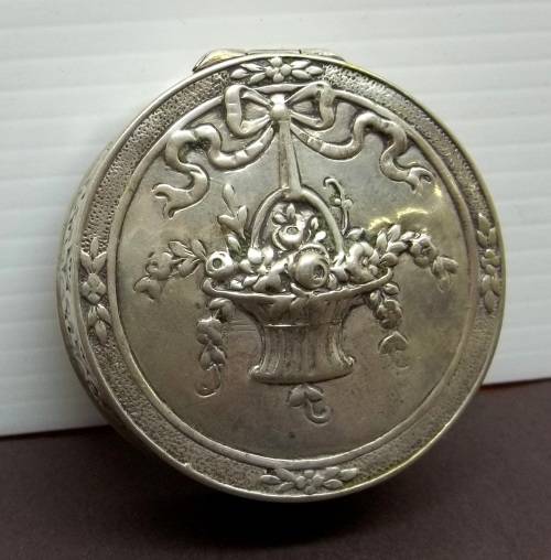 Vintage pill box made from continental silver
