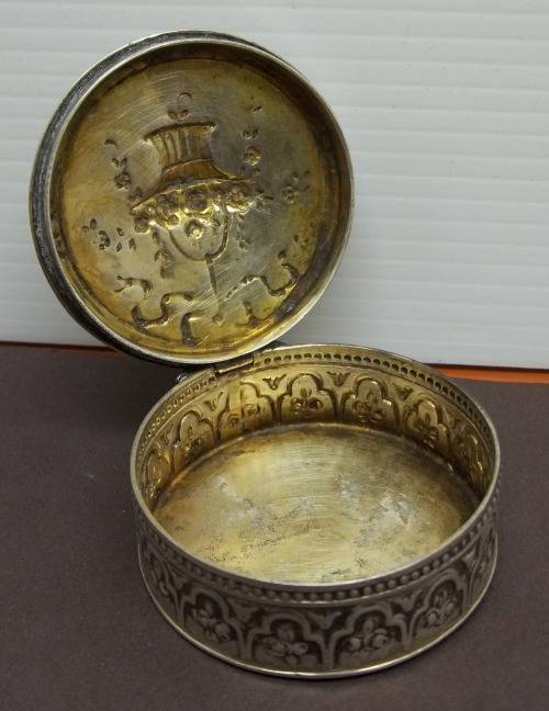 Vintage pill box made from continental silver