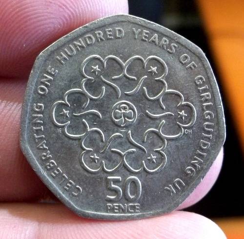 UK 50 Pence 2010 - 100th anniversary of Girlguiding UK