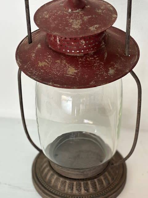 TALL GLASS METAL LANTERN