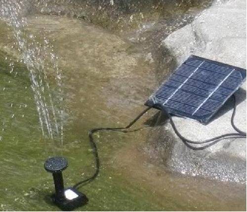 Mini Solar Brushless Fountain Pond Rockery Water Pump 12 x 8cm Square Panel 7V 150L/H