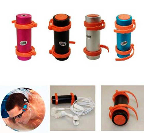 Silver 4GB Swimming Diving Water Waterproof MP3 Player FM Radio Earphone New