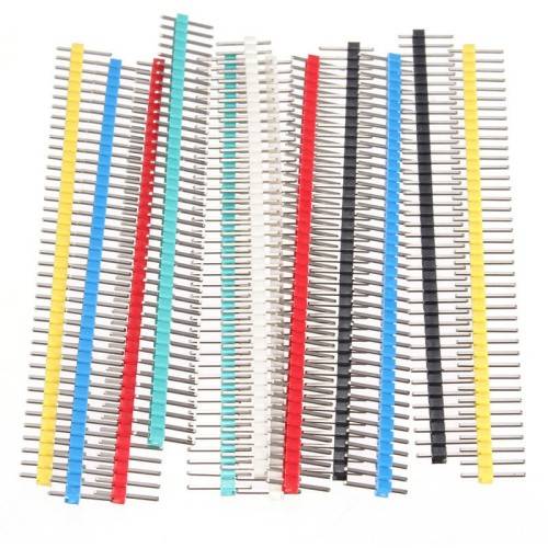 Header Pins Male 40 Pin 2.54mm Straight Single Row - BLUE ***LOCAL STOCK***
