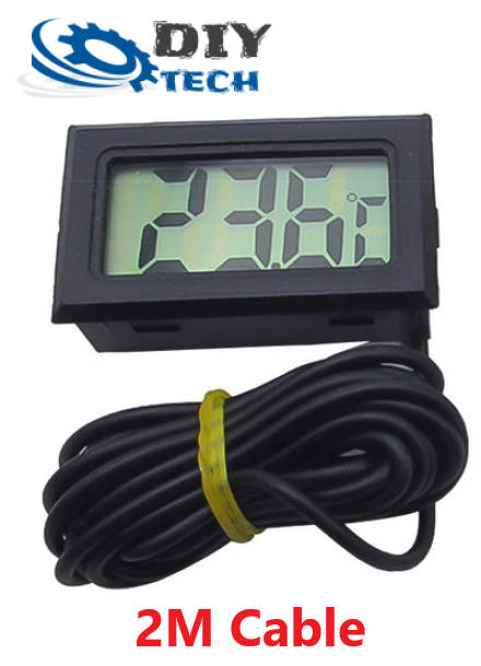 Temperature Thermometer Meter LCD Display  Aquarium (Black) ***LOCAL STOCK**