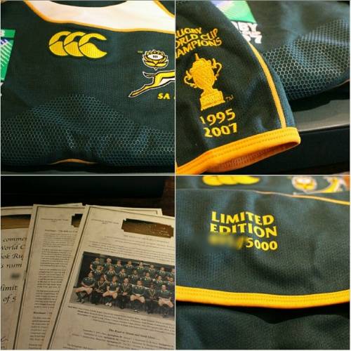 Commemorative Limited edition Springbok RWC 2007 jersey
