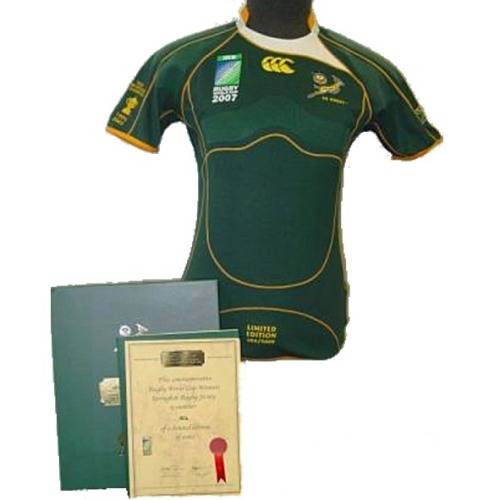 Commemorative Limited edition Springbok RWC 2007 jersey