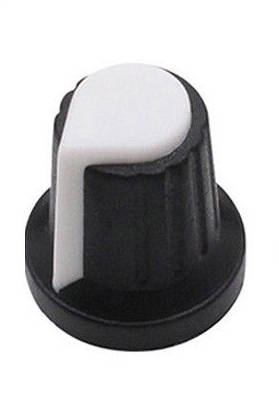 6mm Rotary Taper Knurled Knob for Potentiometer Volume Control - White ***LOCAL STOCK***