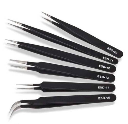 Tweezers Stainless Steel Non-Static ESD-15 ***LOCAL STOCK***