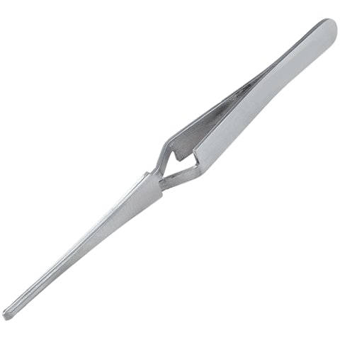 Tweezers Stainless Steel Cross Reverse Round End***LOCAL STOCK***