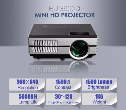LED Projector with builtin TV-1500Lumens(Local Stock)