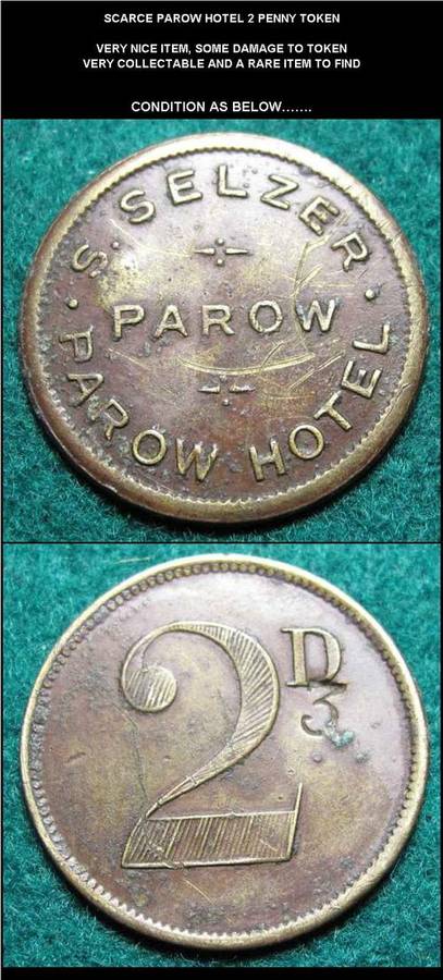 # SCARCE PAROW HOTEL 2 PENNY TOKEN #
