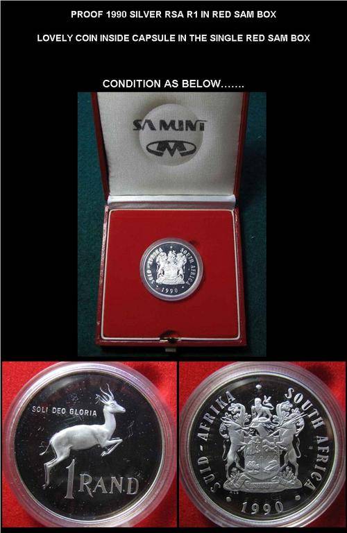 # PROOF 1990 SILVER R1 IN RED SAM BOX #