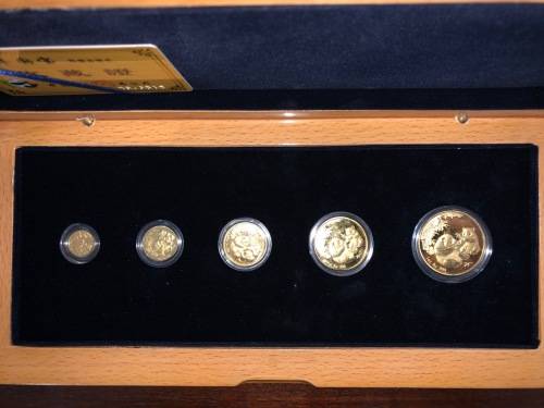2006 Chinese Panda Bullion Gold Coin Set - Not Real
