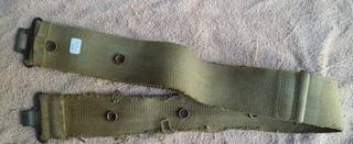 OLD SOUTH AFRICAN ARMY GREEN WEBBING BELT