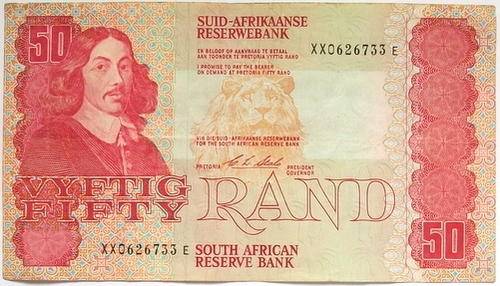 SOUTH AFRICA 1990 C L STALS 50 RAND REPLACEMENT NOTE