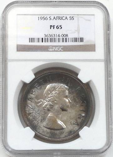 1956 5 SHILLING NGC PF65