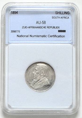 1894 ZAR SHILLING NNC AU58