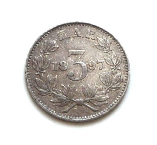 ZAR 1897 3 PENCE