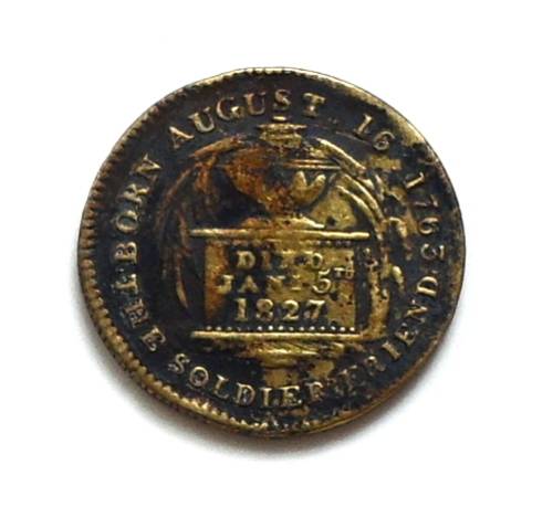 1827 FREDERICK DUKE OF YORK DEATH TOKEN/MEDAL 25MM