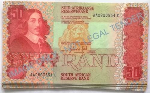GERHARD DE KOCK 50 RAND EF+ (10 NOTES SEQUENCE) **BID PER NOTE**