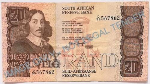 T W DE JONGH 20 RAND 4TH ISSUE