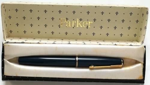 BOXED VINTAGE BLUE PARKER "17"LADY FOUNTAIN PEN **EXCELLENT** CONDITION SEE PHOTOS