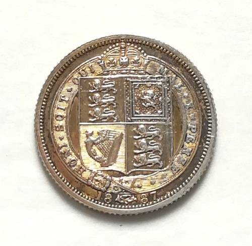 GREAT BRITAIN 1887 SILVER 6 PENCE