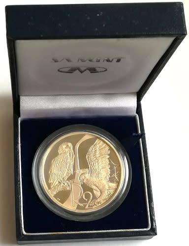 2003 2 RAND 1 OUNCE **SILVER** PROOF COIN "MARTIALS + BATELEUR EAGLES"