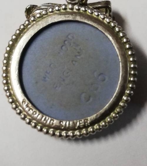 VINTAGE STERLING SILVER WEDGWOOD ENGLAND EARRINGS  DIAMETER 22MM - CLIP ON