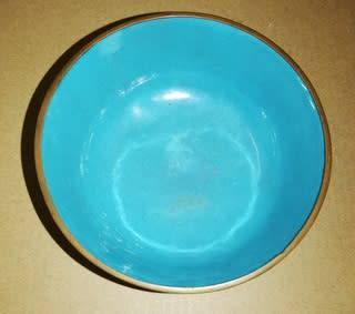 ANTIQUE CHINESE CLOISONNE DRAGON + PEARL BOWL 110X55MM- SOME SMALL NIKS AT TAIL OF DRAGON