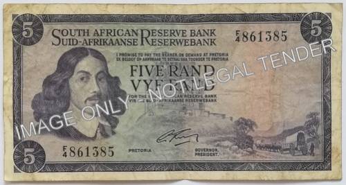 G RISSIK 5 RAND NOTE  RARE **FILLER**