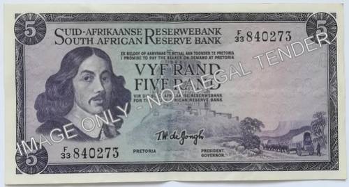 T W DE JONGH 5 RAND 1ST ISSUE