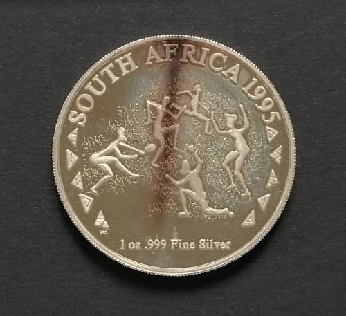 1995 SILVER 2 RAND - RUGBY