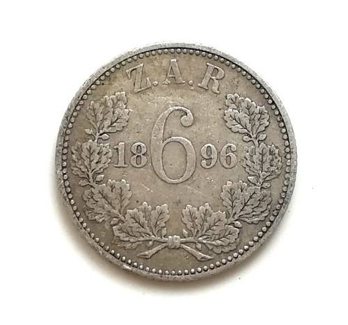 ZAR 1896 6 PENCE