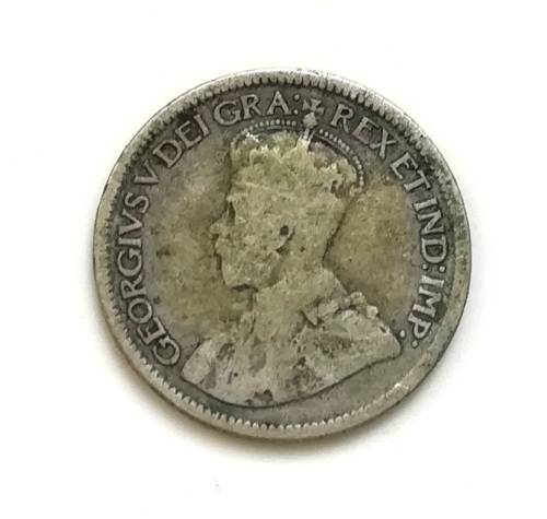 CANADA 1921 SILVER 10 CENTS COIN