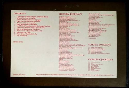 THE ANGLO BOER WAR - COLLECTION OF CONTEMPORARY DOCUMENTS - JACKDAW SERIES NO. 68